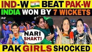 IND-W  BEAT PAK-W   ASIA CUP 2024  IND VS PAK  PAK GIRLS REACTION