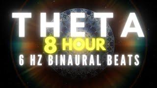 8-Hour Theta Waves Binaural Beat  100% Pure Theta Frequency