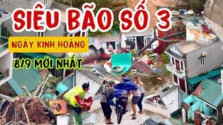 Siêu bão số 3  Yagi  ngày kinh hoàng nhất lịch sử cơn bão đi qua nhà cửa cây cối tan hoang