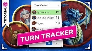 How to use the Turn Tracker  Roll20 Tutorial