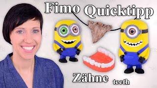 FIMO Quicktipp Zähne - Polymer Clay Teeth Tutorial HDDE EN-Sub