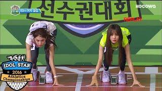 All eyes on GIRLS running like crazy TWICE GFRIEND WJSN 2016 Idol Star Athletics Championships