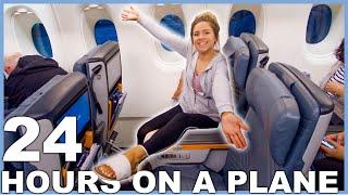 I spent 24 Hours on a plane 30 hour travel vlog