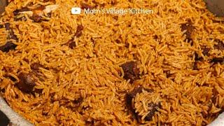 How to Prepare Beef Pilao Rice and Beef Ugandan Food - Moms Village Kitchen - African Food