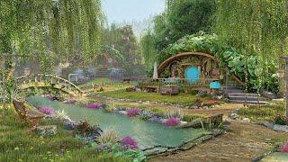 Hobbit Village Ambience  Peaceful Afternoon In The Shire Relaxing Nature Sounds Occasional Rain