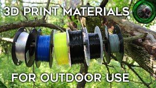 3D Printing For Outdoor Use Materials Comparison - PLA ABS Nylon PETG TPU ASA