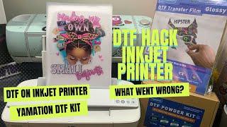 DTF HACK using an inkjet printer DTF prints at home with powder kit on an inkjet printers.