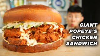 I Made A Giant Popeyes Chicken Sandwich