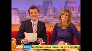 Kate Garraway mix wearing purple GMTV