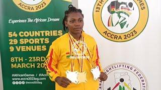 Winnifred Ntumi wins Team Ghanas first 3 medals in the 13th African Games