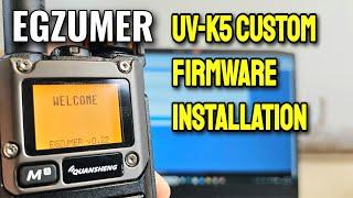 EGZUMER Quansheng UV-K5 Custom Firmware UpgradeUpdate Installation With Browser