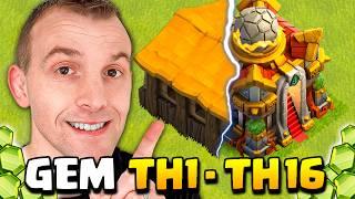 I Upgraded a New Account to Town Hall 16 in One Video