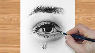 Eye Drawing How To Draw a Realistic Eye  Crying Eye Drawing Tutorial