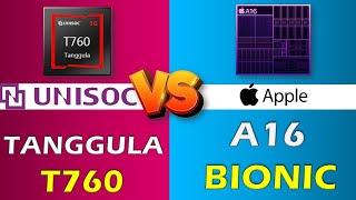 UNISOC TANGGULA T760 VS APPLE A16 BIONIC