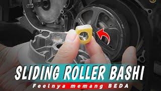 Sliding roller bashi . Pemasangan dan Review Feel saat motovlog di jalan.