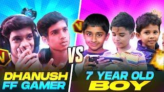  Dhanush FF Gamer VS  7 years Old Boy  Pro Player  in Telugu Dhanush FF Gamer 