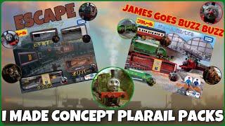 I MADE CUSTOM PLARAIL PACKS  James goes Buzz Buzz Escape and Bye George sets  Thomas and Friends