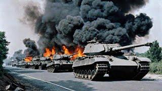 The crew of a Russian T-90 tank engages in a deadly battle with a German Leopard 6A2 tank in Donetsk