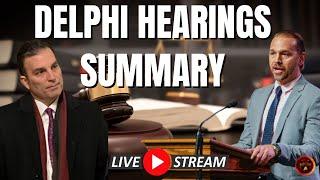 DELPHI Hearings Summary  Richard Allen Charges and Contemptuous Conduct Outcome