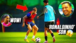 RONALDINHO SON SHOCKED EVERYONE at BARCELONA TRAINING What happened and how good is Joao Mendes?