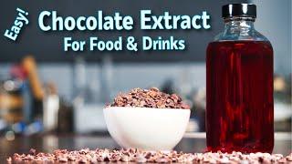 How to make a chocolate extract for cocktails soda and culinary purposes.