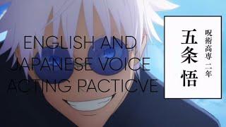 I voiced over Gojo in Japanese and English