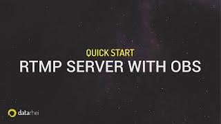 Quick start guide Use the internal Restreamer RTMP server to stream OBS as an external video source