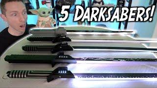 Comparing 5 Darksabers Galaxys Edge Force FX Elite and Neopixel