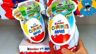 Супер Мега Киндер Сюрпризы Макси из Новой Коллекции Натунс Mega Giant Kinder Maxi Eggs Natoons