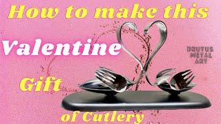 Heartfelt Elegance A Handcrafted Cutlery Art Valentine Present