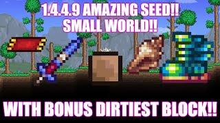 Terraria 1.4.4.9 Amazing Seed Small World Now With Dirtiest Block