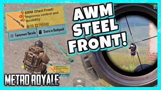 AWM STEEL FRONT RAREST GUN IN METRO ROYALE  PUBG MOBILE Metro Royale