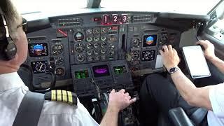 Cockpit view Private Boeing 727-100 - Takeoff from Sacramento McClellan MCC plus SCK Touch & Go