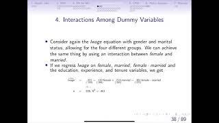 7.4a Interactions involving dummy variables