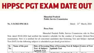 hppsc pgt exam 2024 date out ll hppsc pgt exam latest update hp pgt exam date out ll hp pgt exam