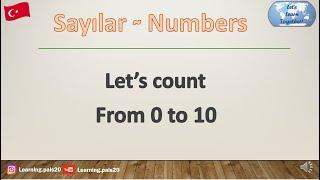 Turkish lesson 1  sayılar - numbers  learn how to count in Turkish from 0 to 10 with examples