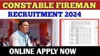 Constable Fireman Recruitment 2024 CISF Fireman Total Posts 1130 Apply OnlineOnly 12th Pass