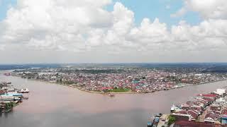 Footage Video Drone Pontianak City - No Copyright