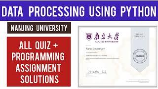 Coursera Data Processing Using Python Answers Nanjing University 6-th Monisen number Assignment