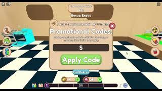 New Codes  Bakery Simulator  Roblox 