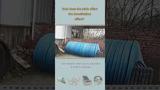 What does the pitch of a spiral chute mean?