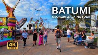 Batumi Georgia evening walking tour 4K 60 FPS  Batumi Boulevard in summer 2024