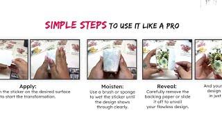 How To Use Water Transfer Stickers by iCraft  Insta transfer  Simple Steps To Use It Like a Pro