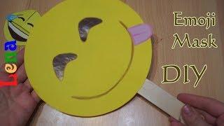 Smiley Maske basteln  DIY Emoji Mask DIY  как сделать маску смайлик из бумаги