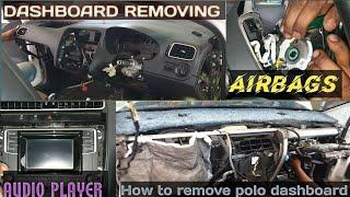VOLKSWAGEN Polo Dashboard Removal  How To Remove VW polo steering wheel Airbag