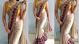 Simple Saree drape to look stylish daily saree wearing this Stylish way saree draping for party
