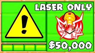 Can ONLY LASER Upgrades BEAT 12 TEMPLES LATEGAME In BANANZA? Bloons TD Battles
