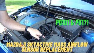 How to Replace the Mass Airflow Sensor MAF on a Mazda 3 Skyactiv - With Code P0101 & or P0171