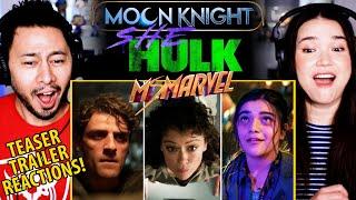 MOON KNIGHT SHE-HULK MS. MARVEL DISNEY+ DAY Teaser Trailers Reaction  Jaby Koay & Achara Kirk