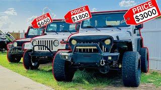 I Bought 3 Jeep Wranglers for LESS THAN $5500 How Bad are They???
